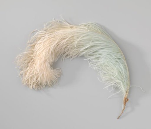 Ostrich feather in soft blue and light pink