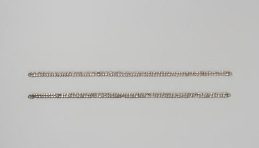 Japanese ornament or belt, of double string of rhinestones