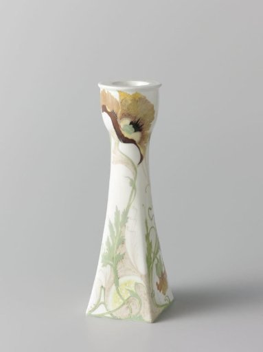 Candelabrum of porcelain painted with flowers