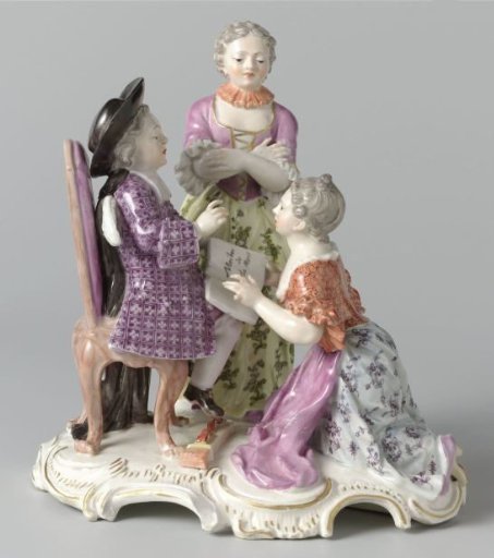 Figure of a winged man teaching about love