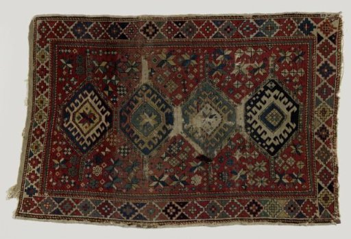 Carpet, Kazak, with medallion pattern