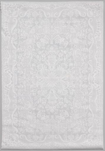 Linen damask napkin with a floral and lace pattern