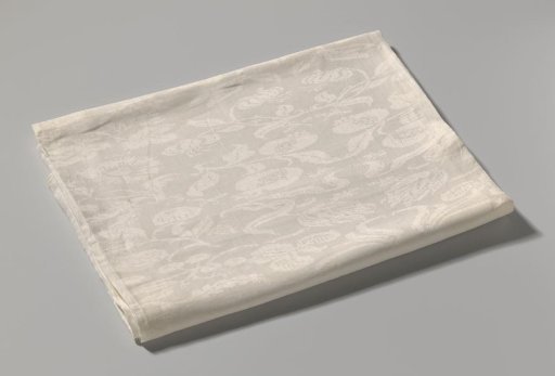 Tablecloth with pattern of scattered flowers and fruits
