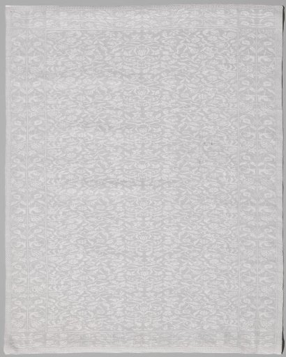 Damask napkin with a floral pattern