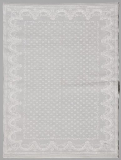 Napkin with pattern of stars and borders with draperies