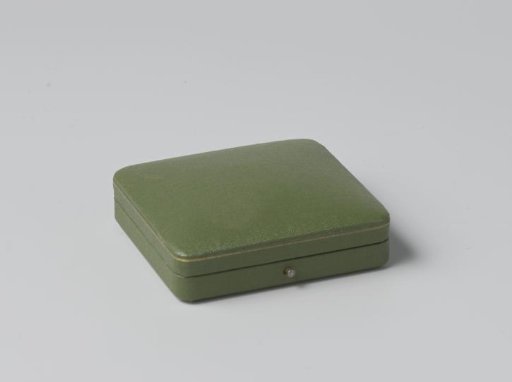 Jewel box covered in green leather
