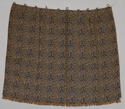Curtain with pattern of roses