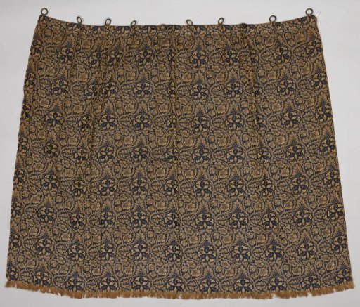 Curtain with pattern of roses