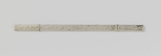 Silver Knitting Needle Case with Engraved Scroll Ornament
