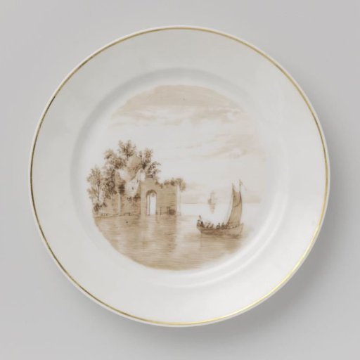Plate with a Landscape