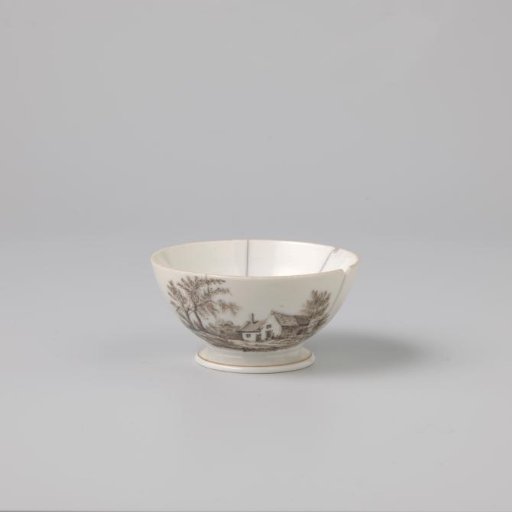 Cup with two landscapes