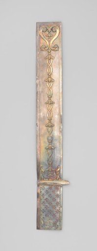 Silver strip from a tabernacle door