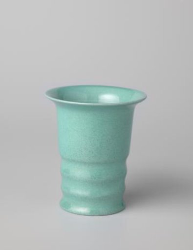 Vase covered in solid green
