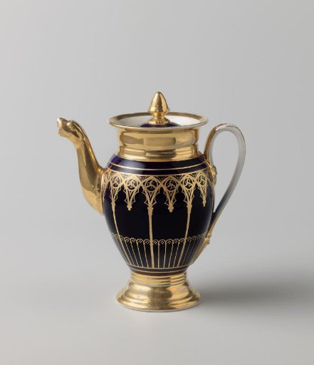 Cover of a teapot with a gothic arcade decoration