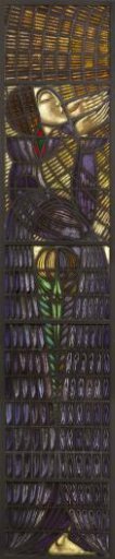 Window, stained glass, design by Lebeau