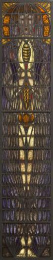 Window, stained glass, design by Lebeau