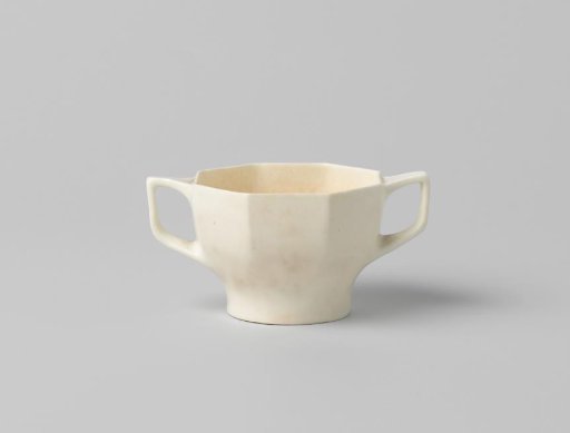 Cup, octagonal, white