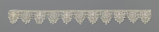 Strip of Needle Lace with Rosette and Geometric Shapes