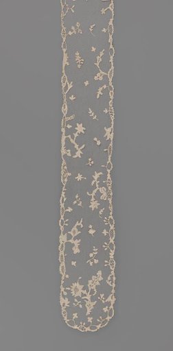 Barbes, transferred to tulle, used as a lady's scarf