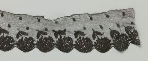Strip of Bobbin Lace with Hanging Round Cluster Flowers