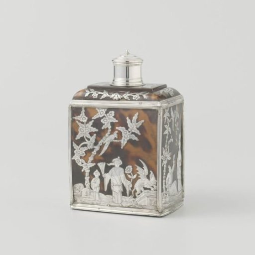 Tea caddy with chinoiserie
