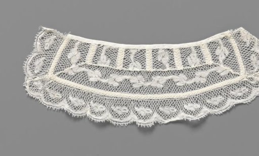 Cuff of Bobbin Lace Composed of Various Strips and Narrow Cotton Inserts