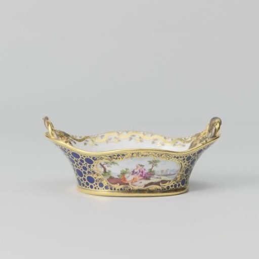 Sugar bowl with a couple in a landscape
