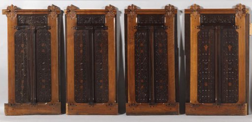 Panel of wainscoting, originating from the house of Dentz van Schaick