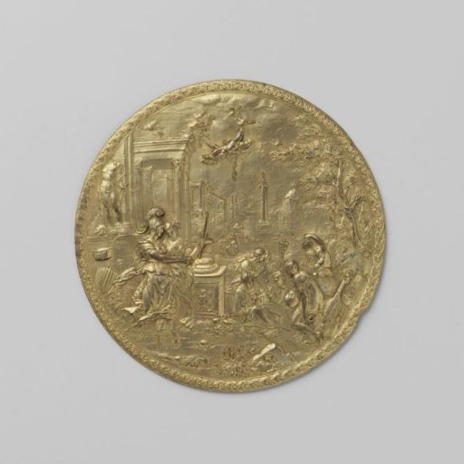 Plaque of gilded bronze depicting Pallas Athena