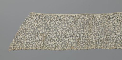Strip of Needle Lace with Fine Spiral Ornament