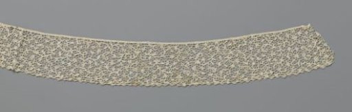 Strip of Needle Lace with a Fine Scroll Ornament