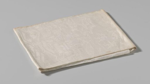 Linen damask napkin with the capture of Lille