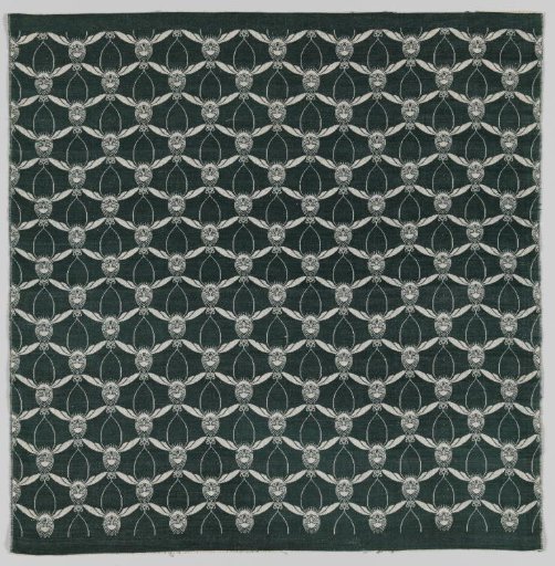 Steel-covered upholstery fabric of linen damask with pattern "Wild Flight"