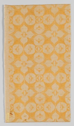 Steel-woven Fabric of Linen Damask with Design of Swallows and Bees