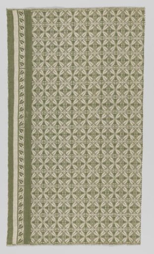 Steel-woven Fabric of Linen Damask with Motif "Lotus"