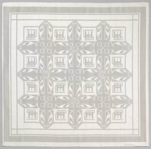 Linen damask napkin with the initials "StH"