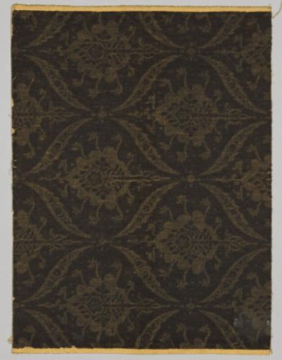 Engraved tripe, pattern "Dune Rose", in soft purple on yellow