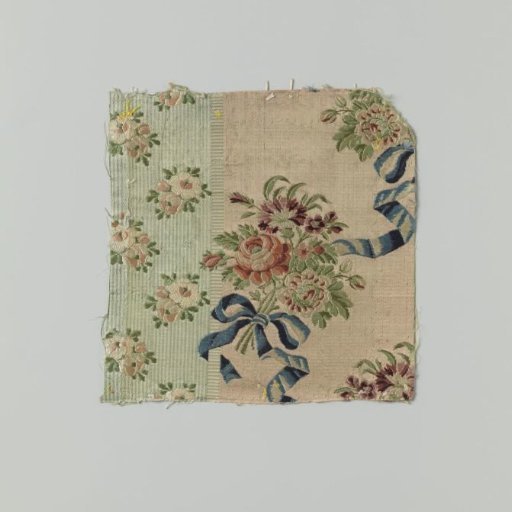 Fragment of Multicolored Silk Mexicaine