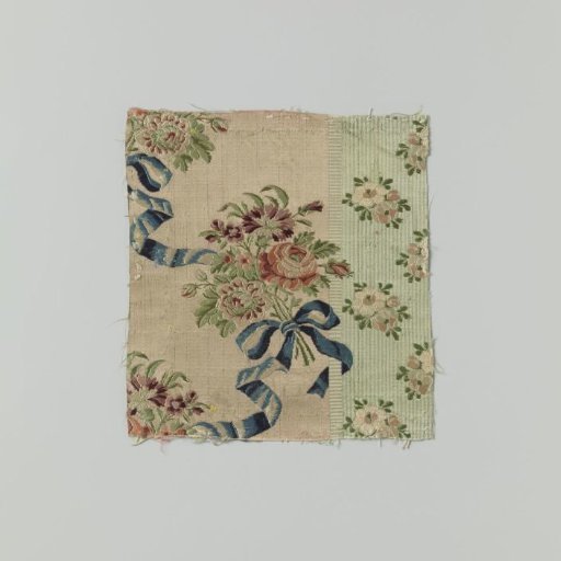Fragment of Multicolored Silk Mexicaine