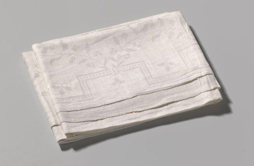 Damask table runner with coats of arms