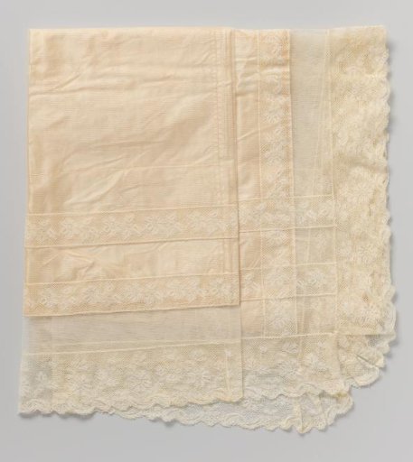Baptismal Garment of Tulle with Valenciennes Lace
