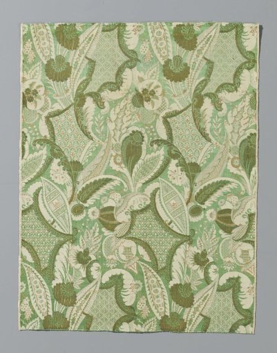 Length of silk fabric with a bizarre pattern
