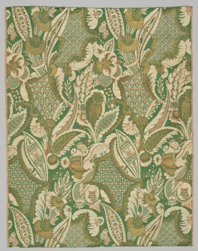 Length of silk fabric with a bizarre pattern