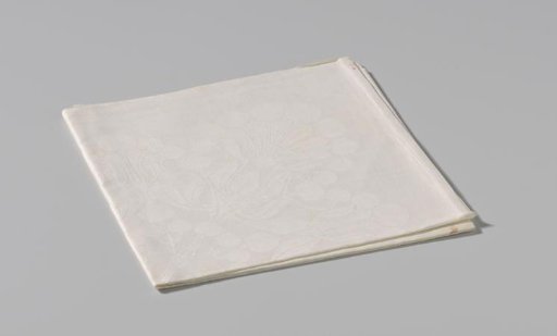 Linen damask napkin with cherries