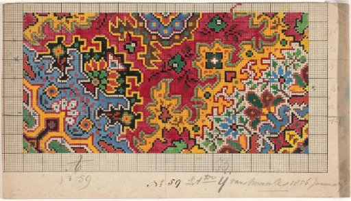 Design for a weaving pattern for a carpet