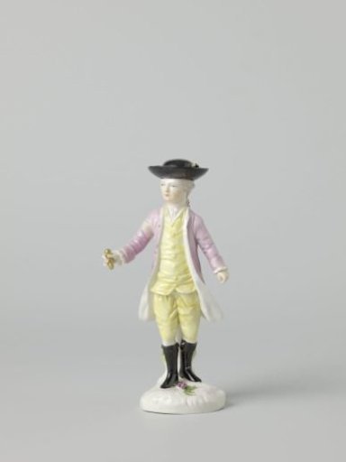 Figure of a man with a cane