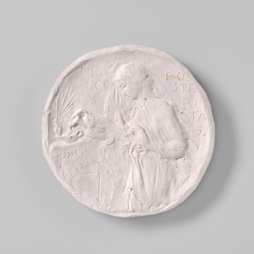Gypsum study for a Rembrandt medal