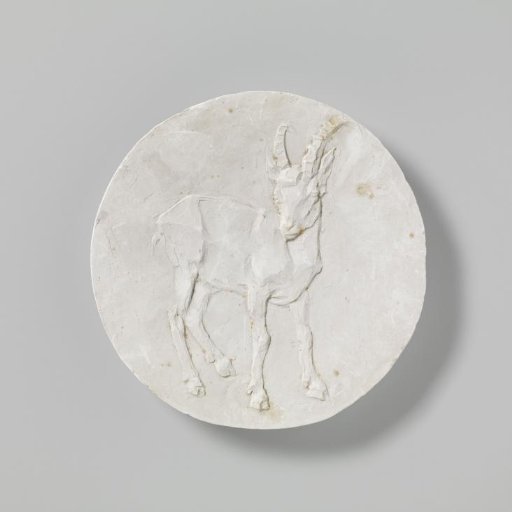 Design for a medal (?) of plaster with a stag