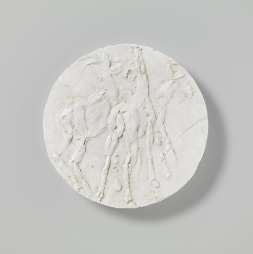 Design for a medal (?) of plaster with three stags