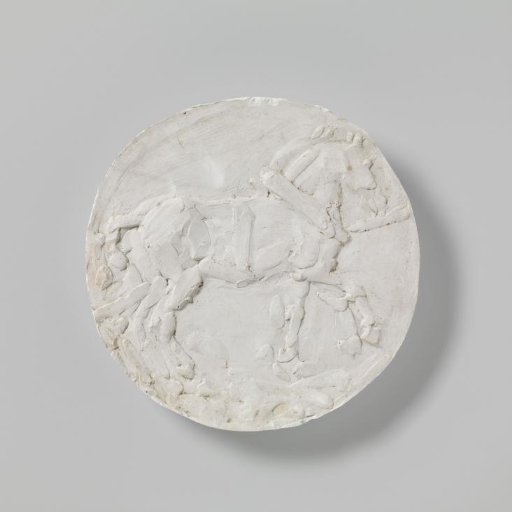 Design for a medal (?) of plaster with a horse